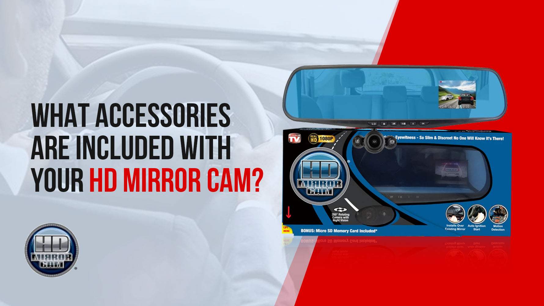 What accessories are included with your HD Mirror Cam?